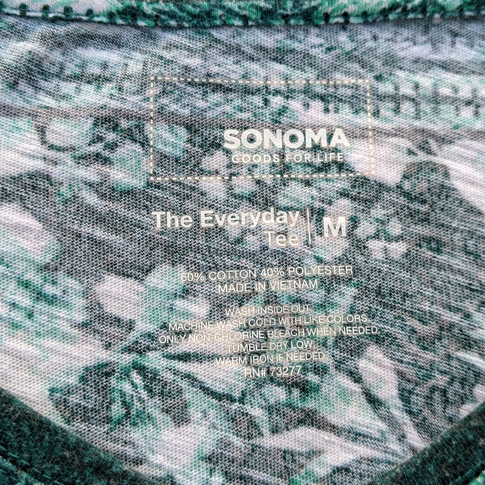 Sonoma Goods for Life Green Tropical T-Shirt - Picture 11 of 11